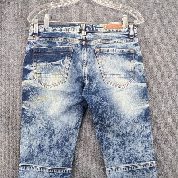 Evolution in Design Straight Jeans Womens 18 Blue 5-Pocket Distressed Acid Wash - Picture 6 of 11